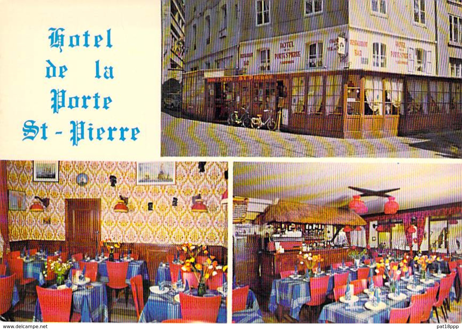 35 - SAINT MALO : Hotel Restaurant De La PORTE SAINT PIERRE - Place Du Gué - CPSM Grand Format - Ille Et Vilaine - Saint Malo