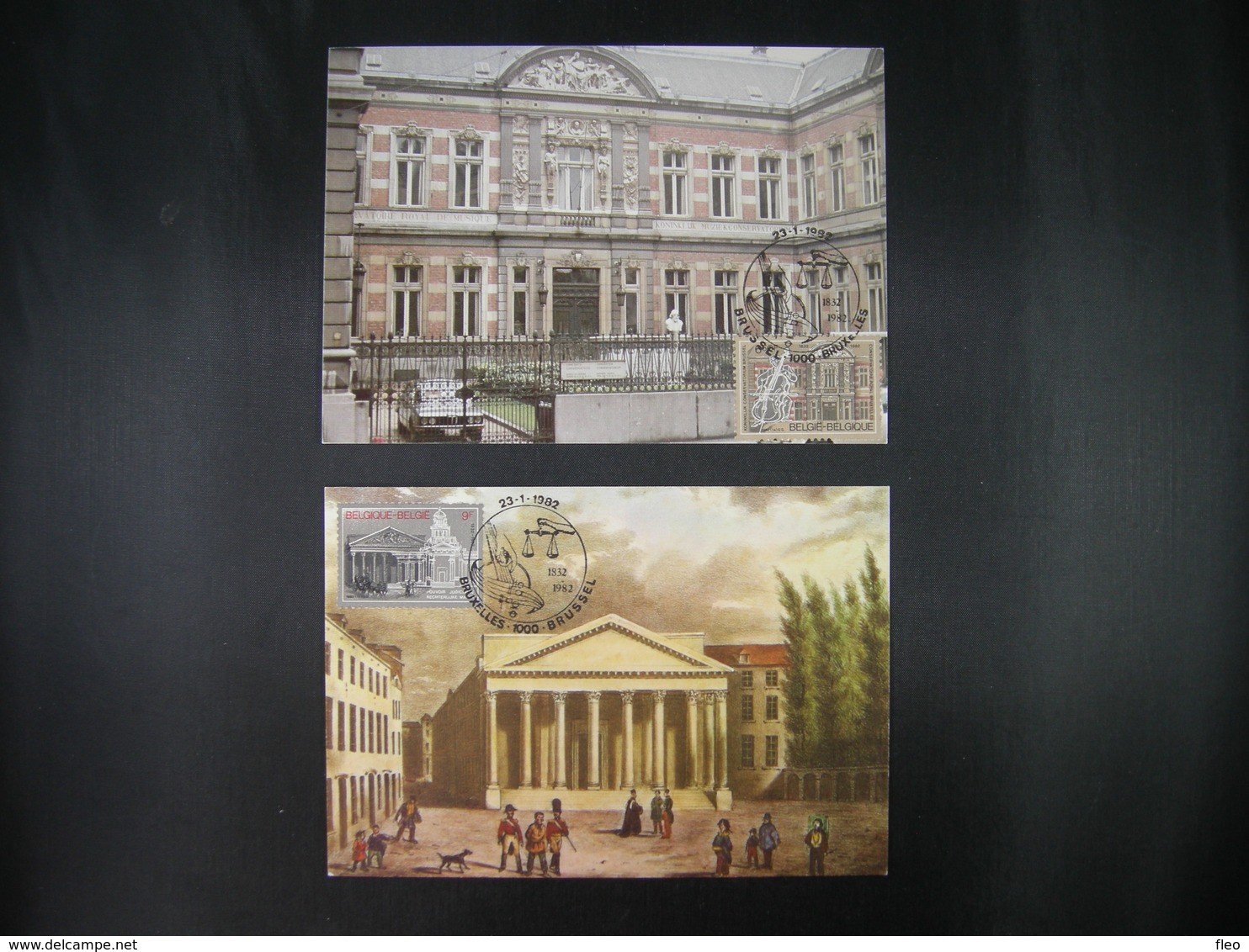 BELG.1982 2034 & 2035 FDC Maxicards : " Conservatoire Royal De Musique & Rechterlijke Macht 150 Jaar/ans " - 1981-1990