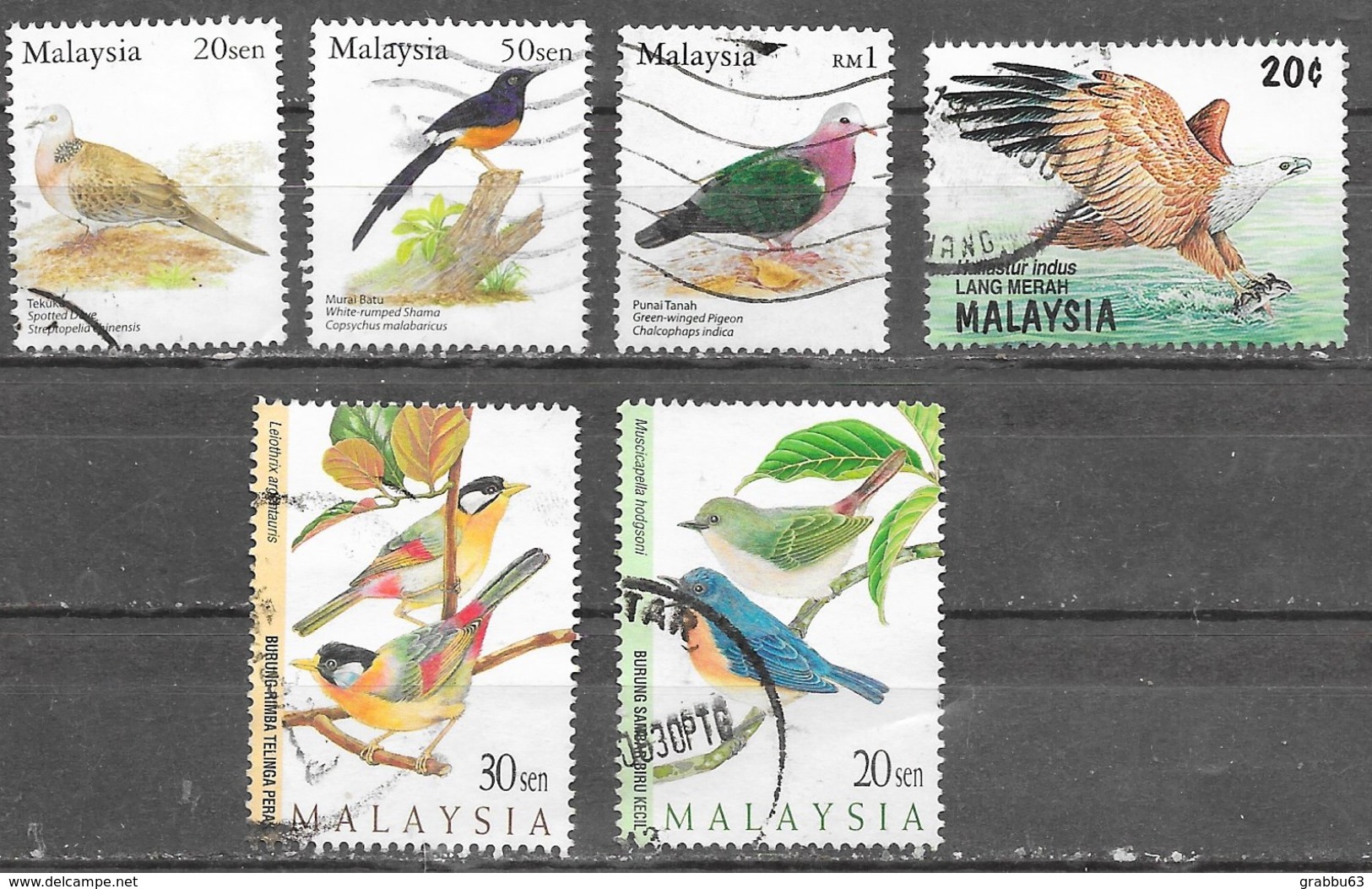 Malaisie - Oiseaux - Oblitérés - Lot 17 - Malaysia (1964-...)