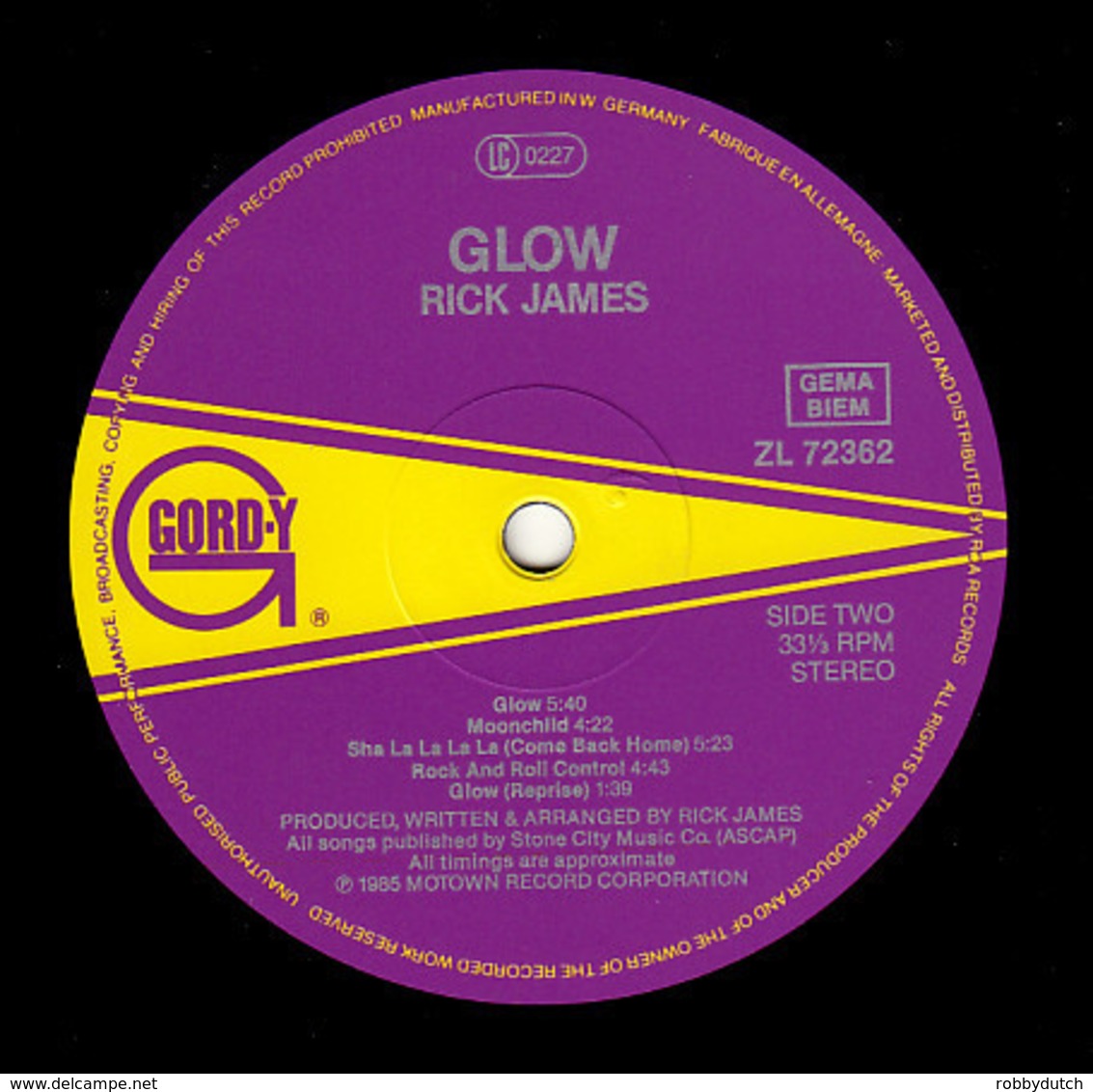 * LP *  RICK JAMES - GLOW (Germany 1985) - Soul - R&B