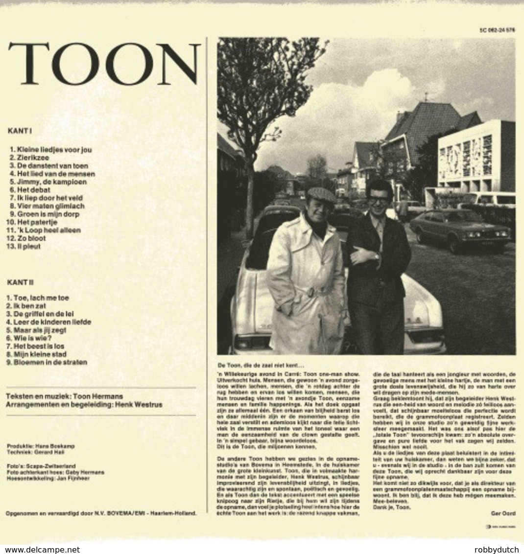 * LP *  TOON HERMANS - LIEDJES VOOR JOU (Holland 1972) - Autres - Musique Néerlandaise
