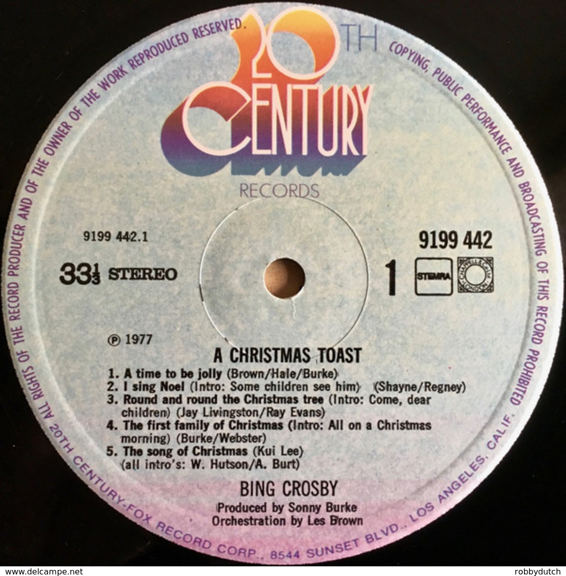 * LP *  BING CROSBY - A CHRISTMAS TOAST (Holland 1977 EX) - Navidad