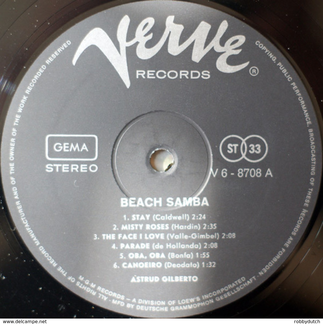 * LP *  ASTRUD GILBERTO - BEACH SAMBA (Germany 1967) - Jazz