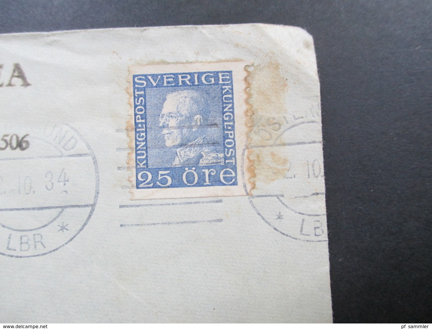 Schweden 1934 Beleg Pensionat Svea Östersund Nach Dorsten! Östersund Poste - Restante Sverige - Briefe U. Dokumente