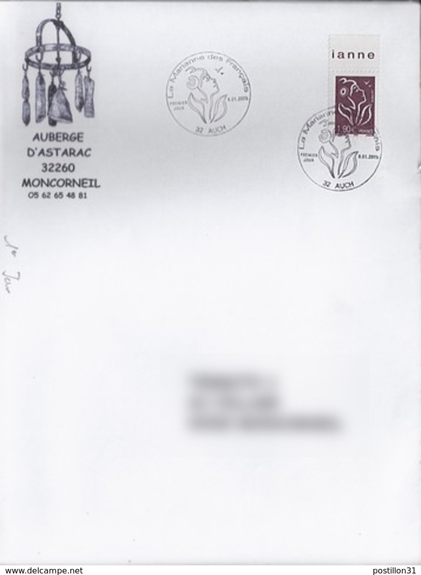 MARIANNE DE LAMOUCHE N°3741 SUR LETTRE DU 08.01.05 / 1° JOUR OFFICIEL - 2004-2008 Marianne Of Lamouche