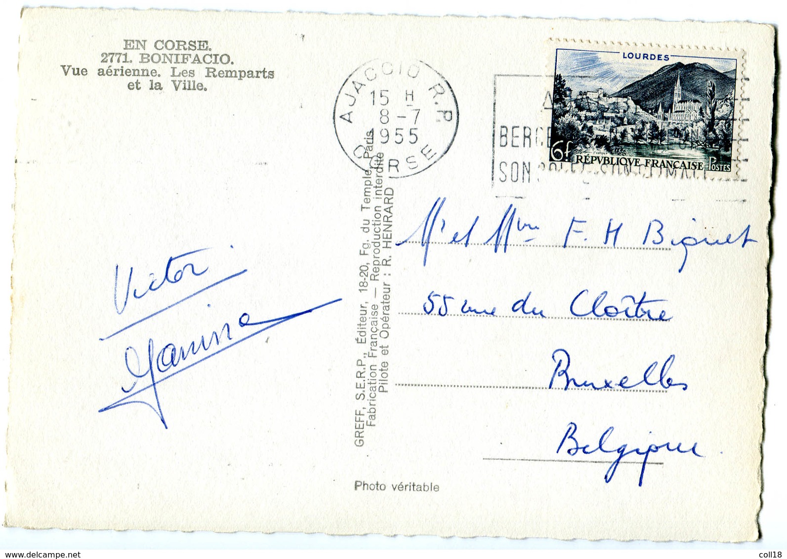 CPSM 20 (grand Format)  BONIFACIO Les Remparts 1955 (bords Dentelle) - Autres & Non Classés