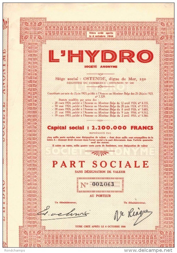 L HYDRO  HOTEL ET HYDROTHERAPIE - Wasser