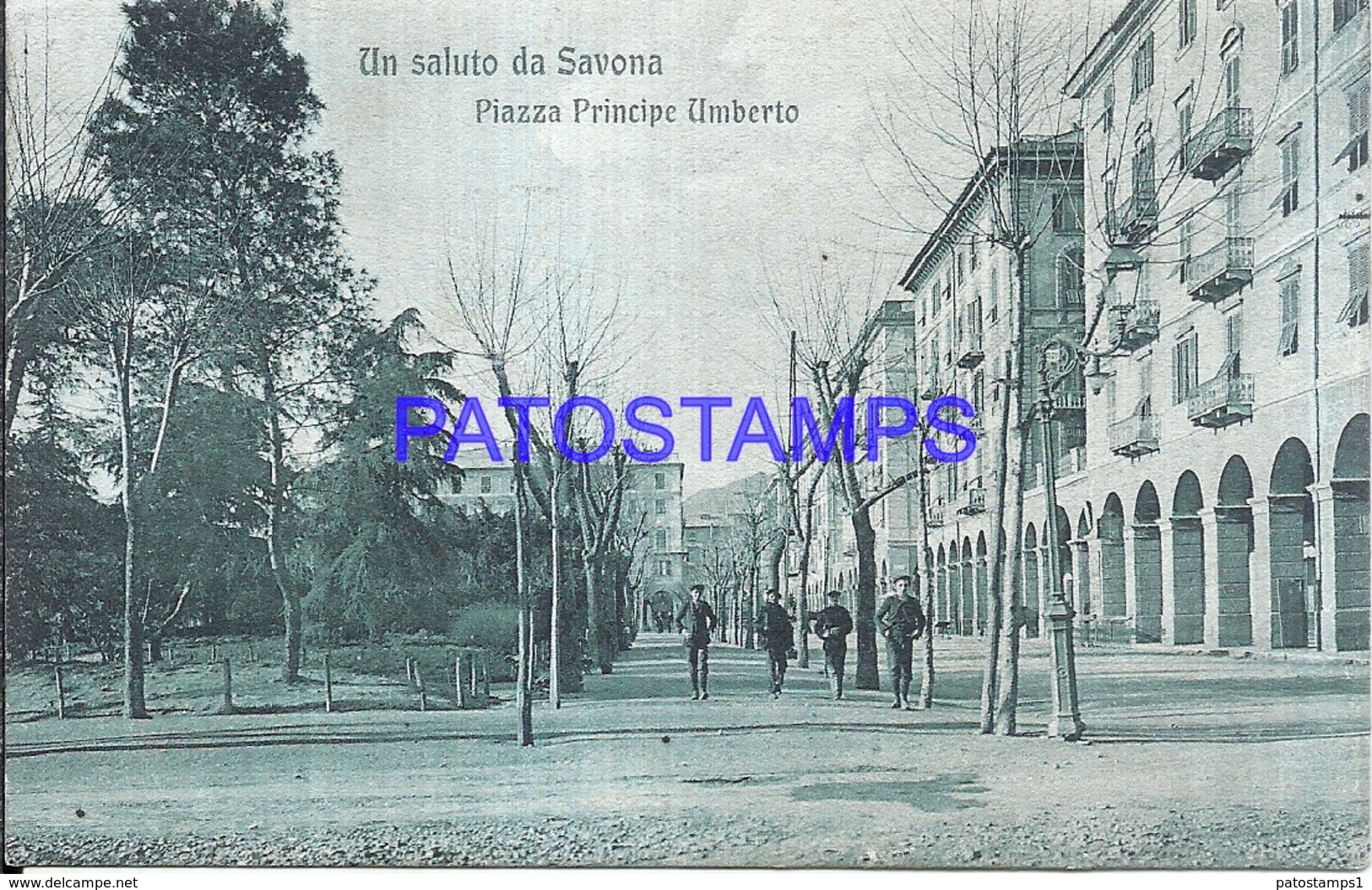 113486 ITALY SAVONA LIGURIA SQUARE PRINCIPE UMBERTO POSTAL POSTCARD - Autres & Non Classés