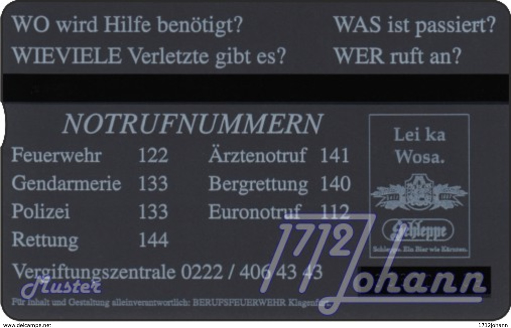 TWK Österreich Privat: "Berufsfeuerwehr Klagenfurt, 50 J." Gebr. - Oesterreich