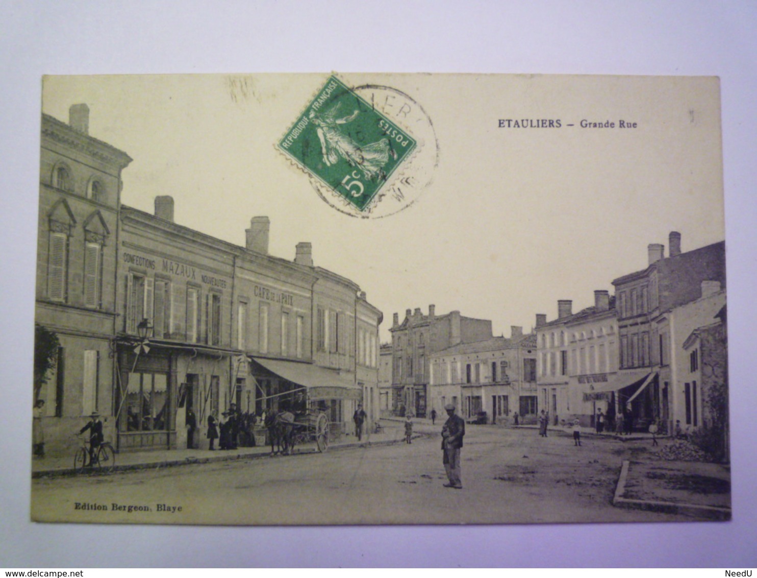 GP 2019 - 1407  ETAULIERS  (Gironde)  :  Grande Rue   1914   XXX - Otros & Sin Clasificación