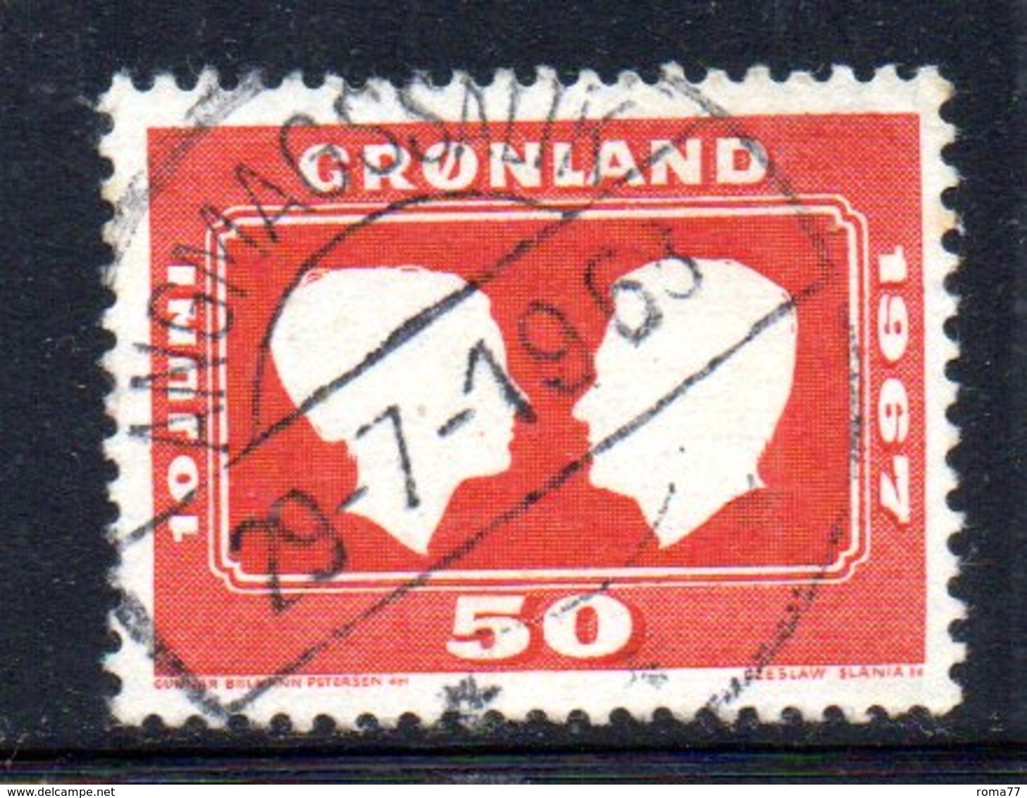 APR479 - GROENLANDIA 1967 , Unificato Serie N. 59  Usata    (2380A) - Isole Faroer