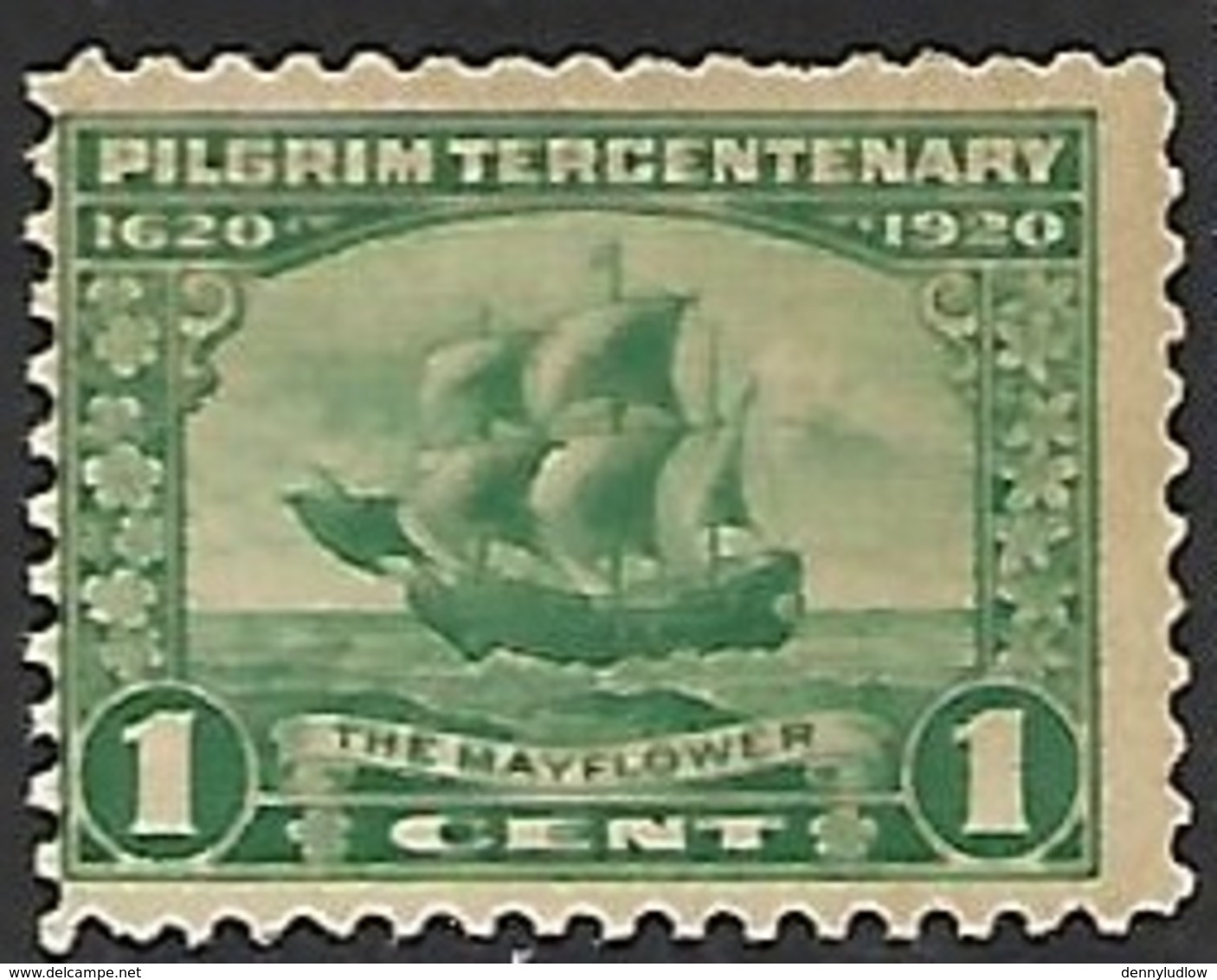 US 1920  Sc#548  1c Mayflower  MLH   2016 Scott Value $4 - Unused Stamps
