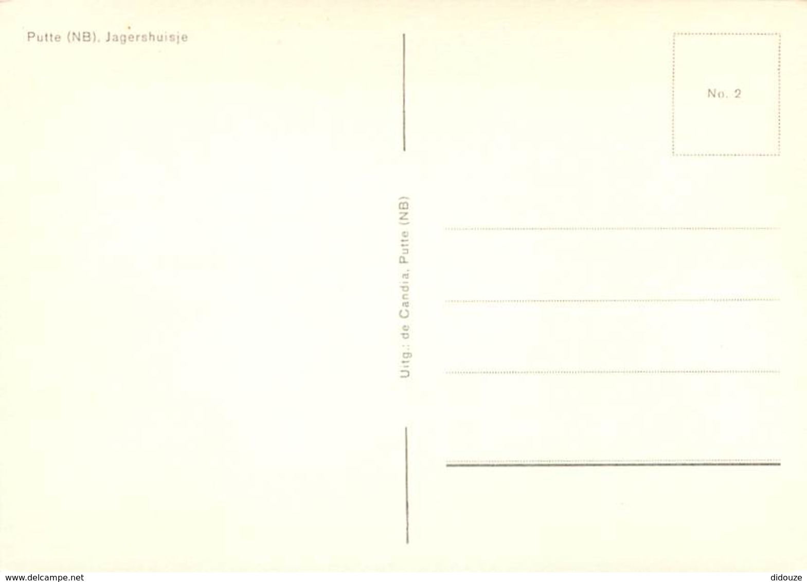 Belgique - Putte - Jagershuisje - Carte Neuve - Voir Scans Recto-Verso - Putte