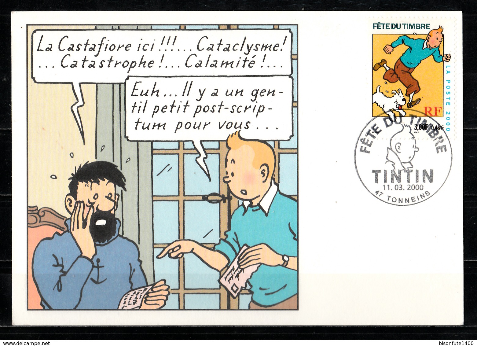 CP Tintin : Edition Hergé/moulinsart ( Voir Photos Recto-Verso ) - Bandes Dessinées