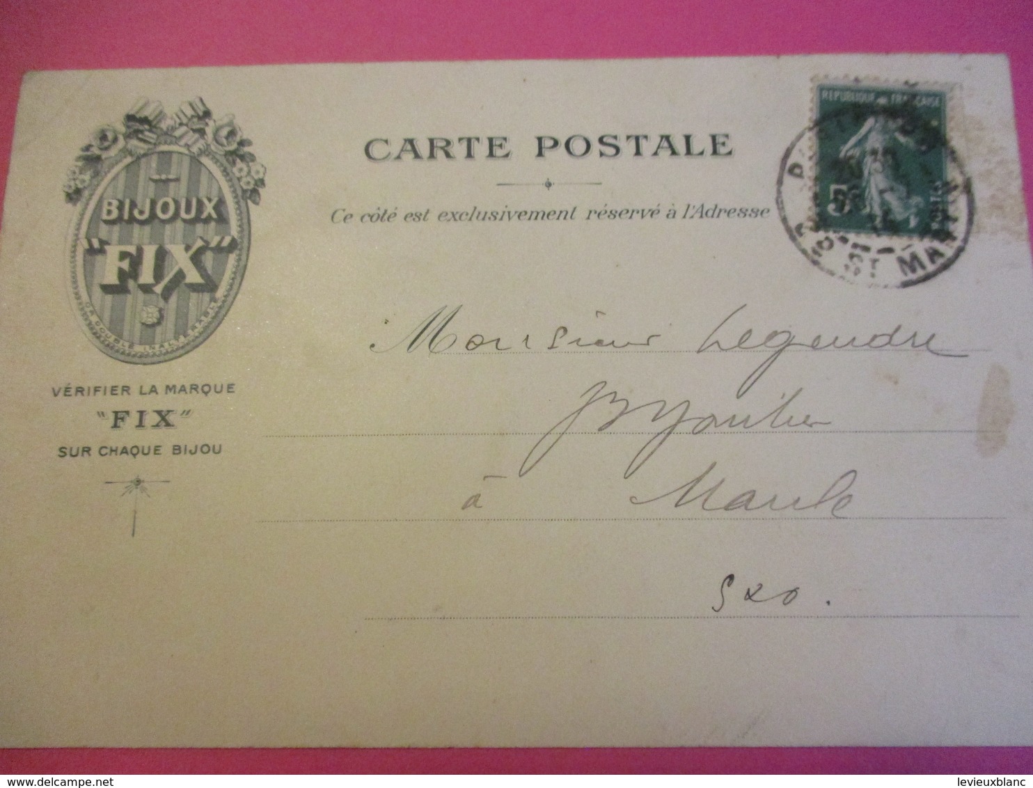 Carte Postale/ Fabrique De Bijouterie/ Savard & Fils/ Bijoux FIX / Paris/ Vers 1910          CAC138 - Sonstige & Ohne Zuordnung