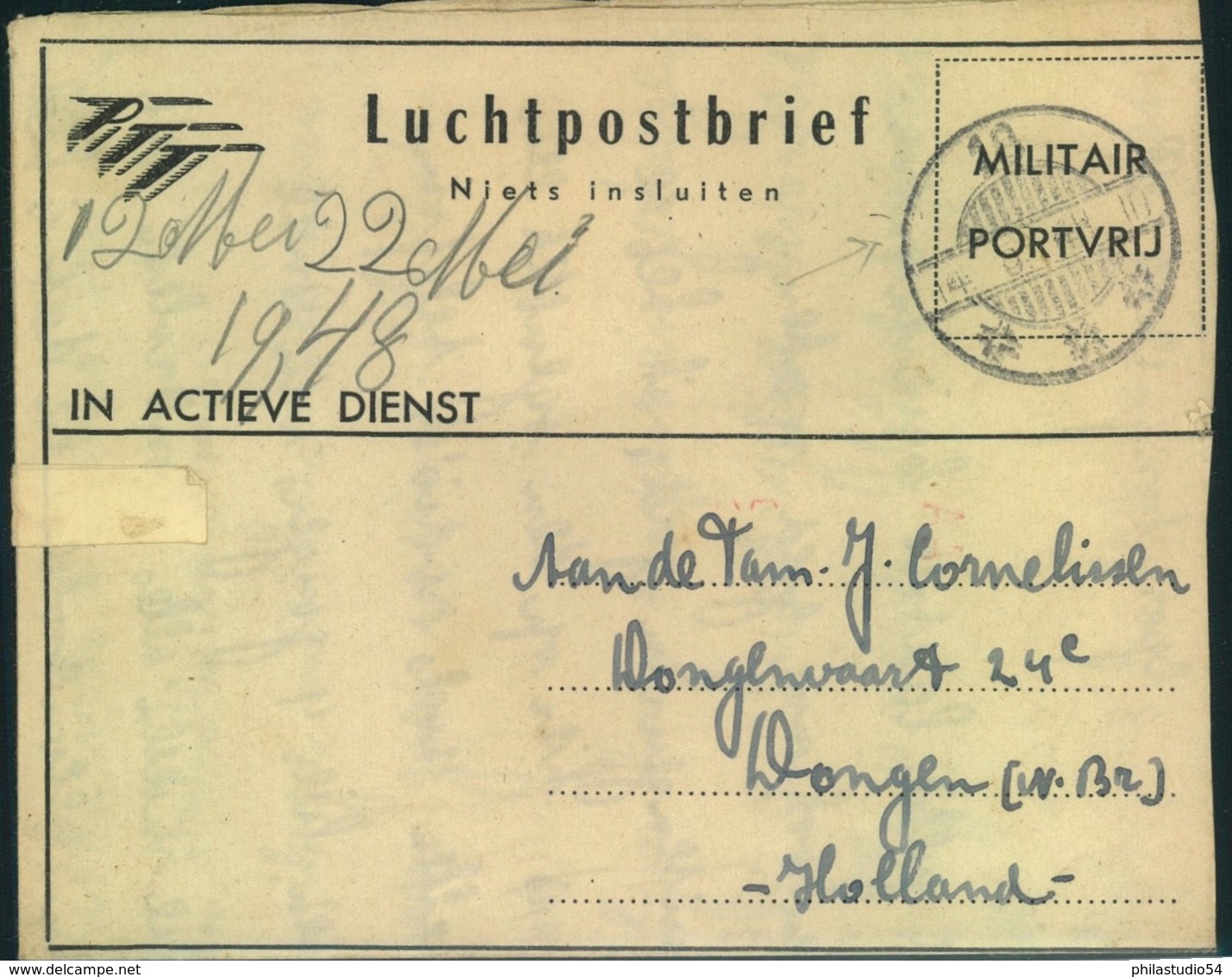 1948, Military Letter Via Airmail - Nederlands-Indië