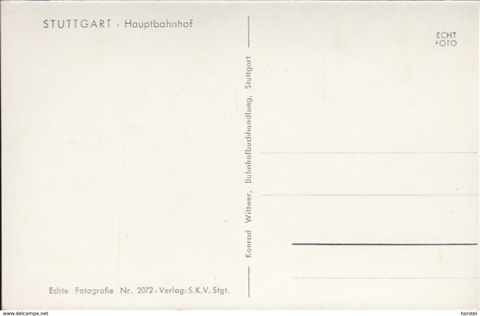 D-70173 Stuttgart-  Hauptbahnhof - Railway-Station - Cars - Mercedes - VW Käfer - Straßenbahn - Tram - Stuttgart