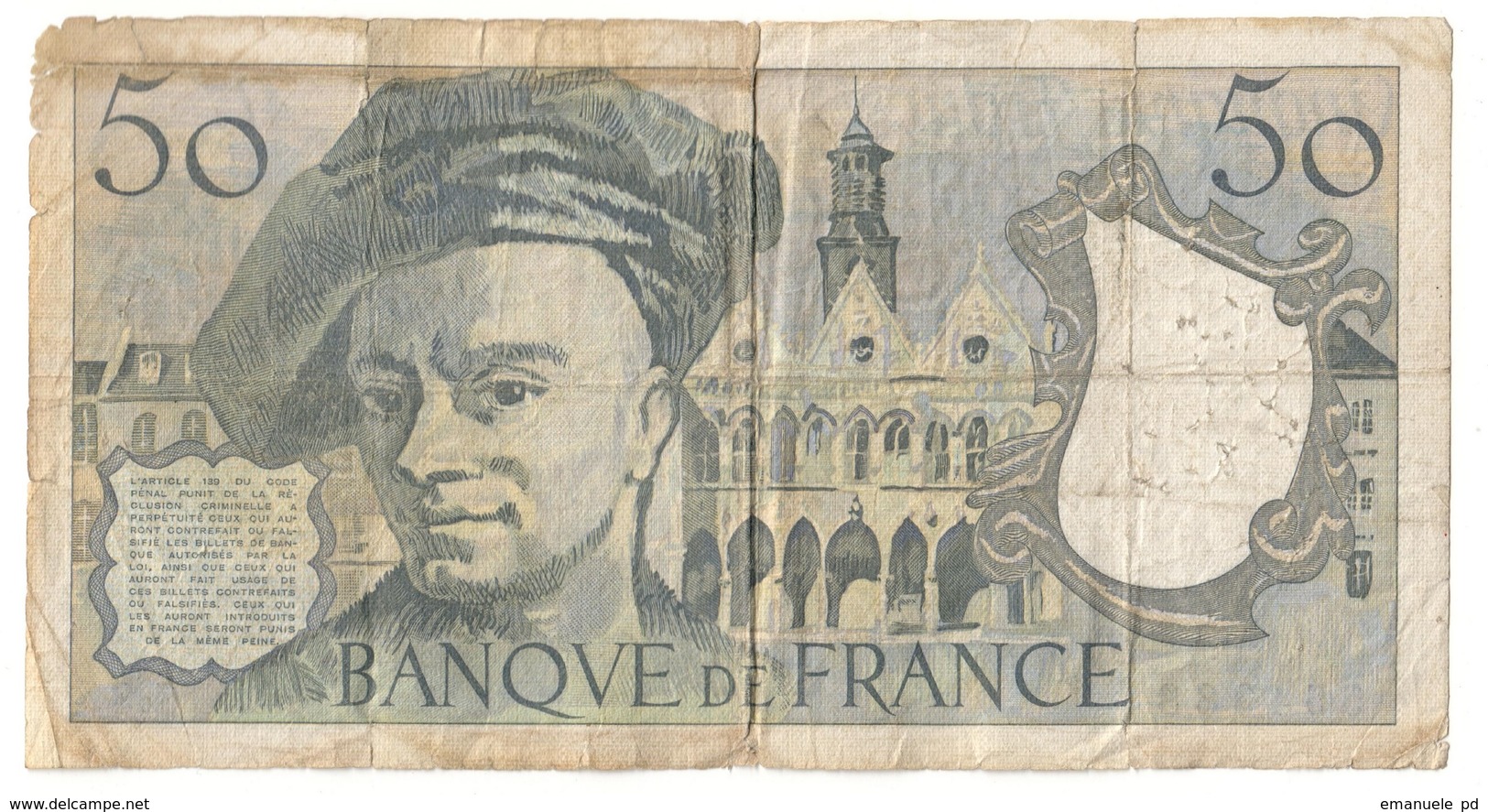 France 50 Francs 1976 First Year - 50 F 1976-1992 ''Quentin De La Tour''