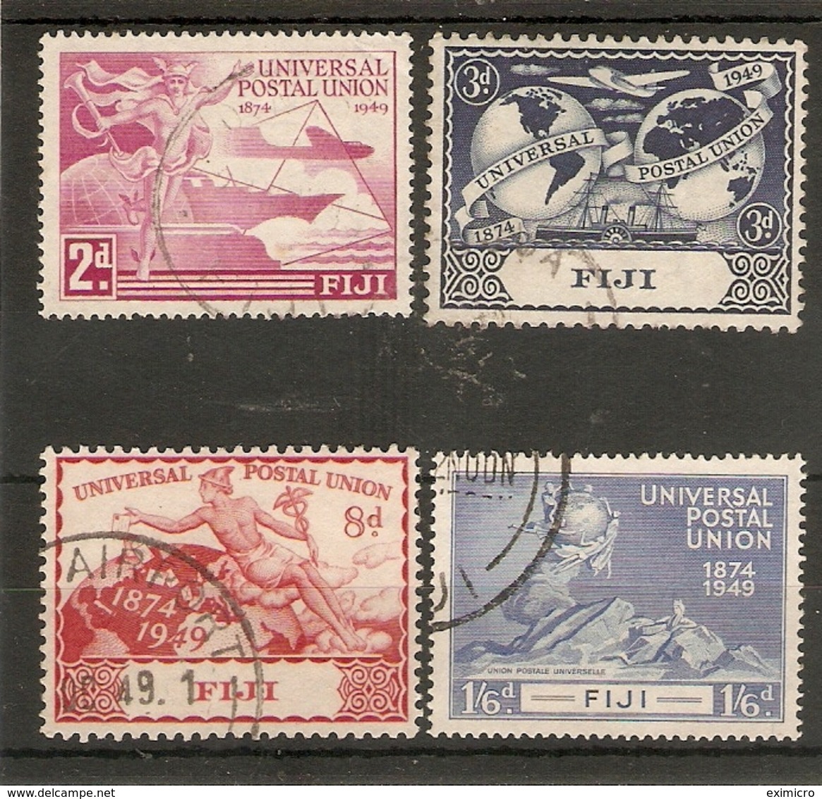 FIJI 1949 UPU SET FINE USED Cat £16 - Fiji (...-1970)