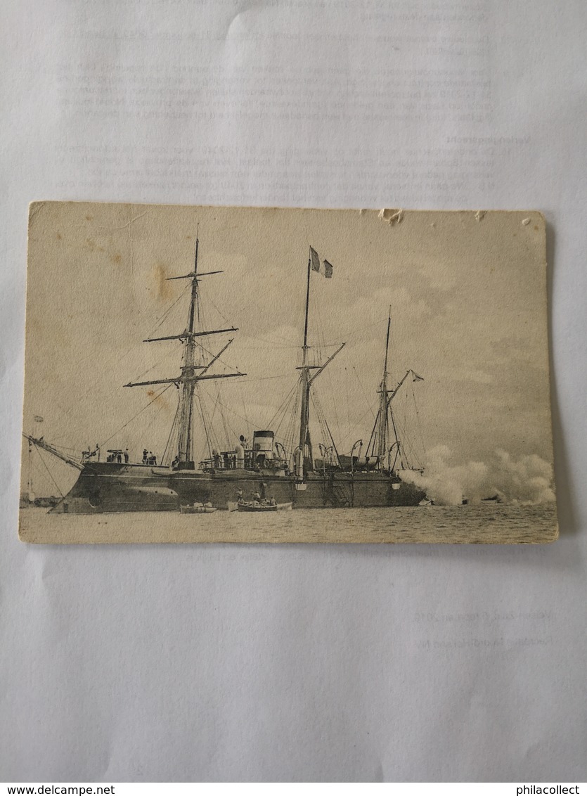 Warship Canonniere Koreetz 1904 Small Border Defect. RARE - Materiaal