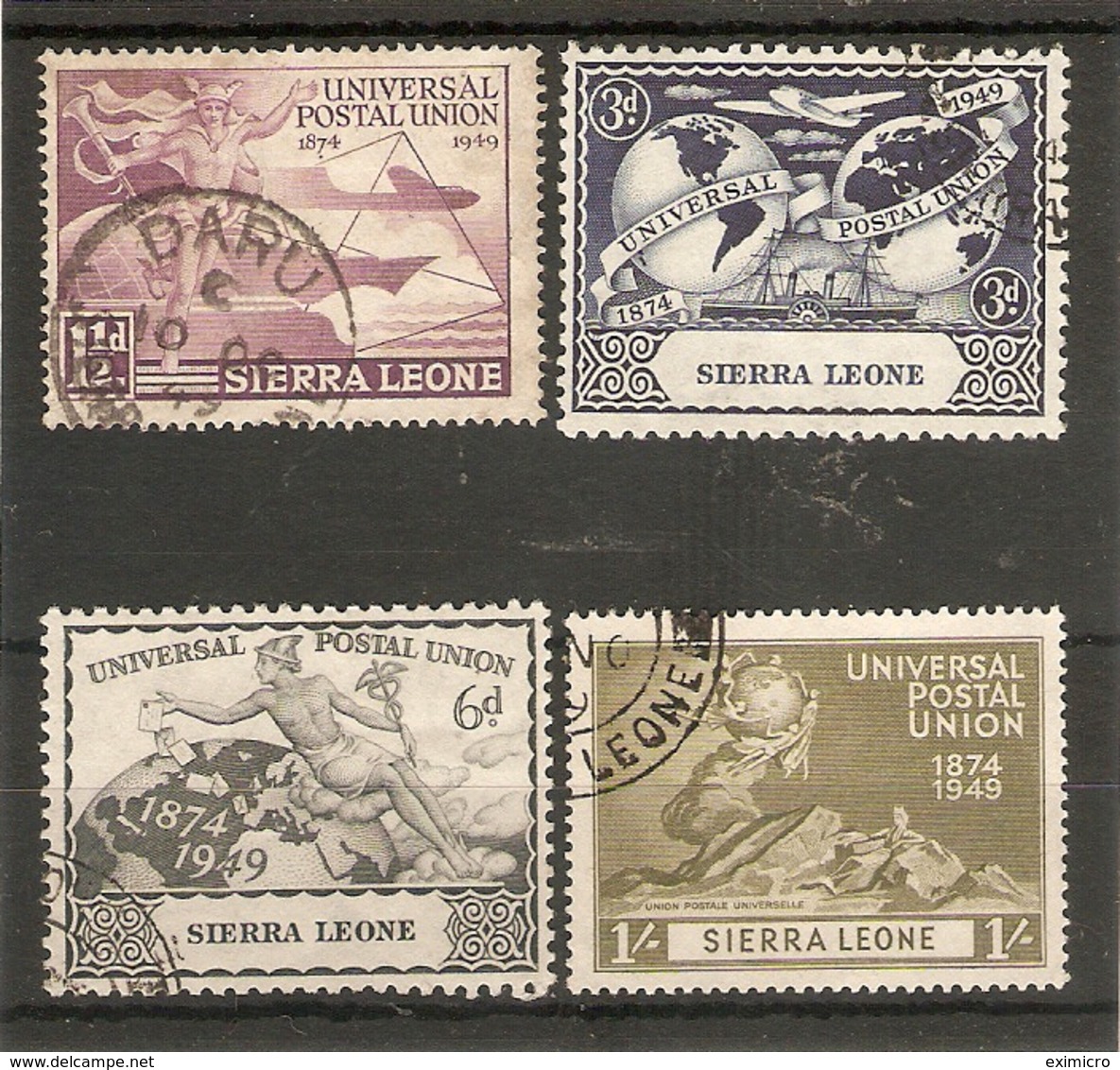 SIERRA LEONE 1949 UPU SET FINE USED Cat £14 - Sierra Leone (...-1960)