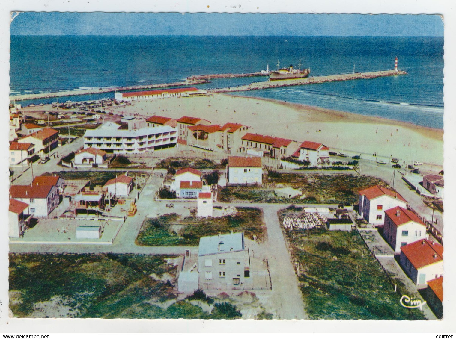 11 - Port La Nouvelle -        Vue Aérienne  -  Entrée Du Port Et Aude  -  Rive Gauche - Port La Nouvelle