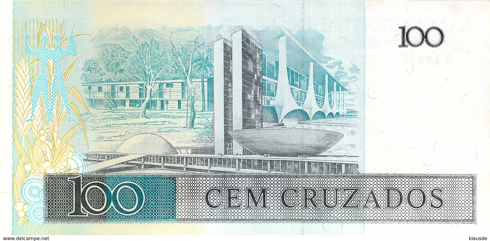 100  Cruzeiros Banknote Brasilien UNC - Brasilien