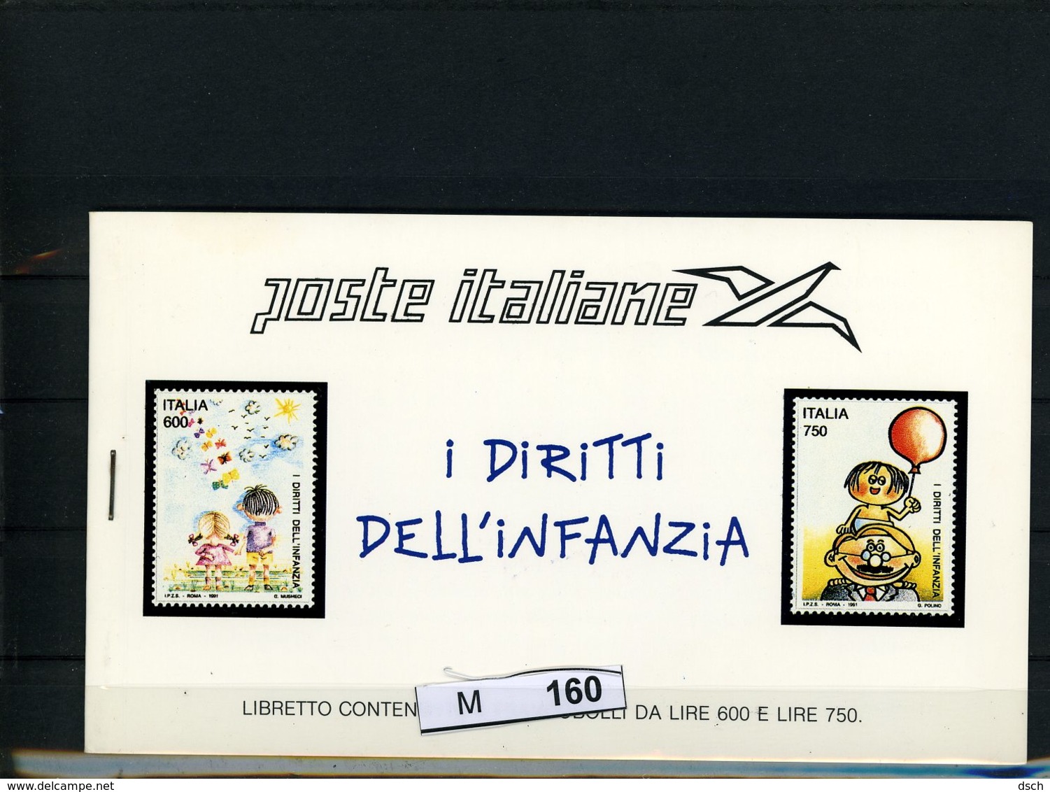 M160, Italien. Markenhefchen, 4 X 2186-87, 1991 - Libretti