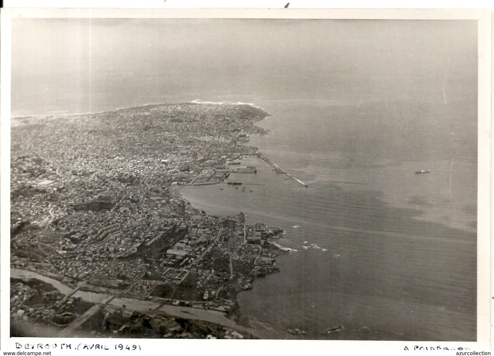 BEYROUTH . VUE AERIENNE . 1949 - Lugares