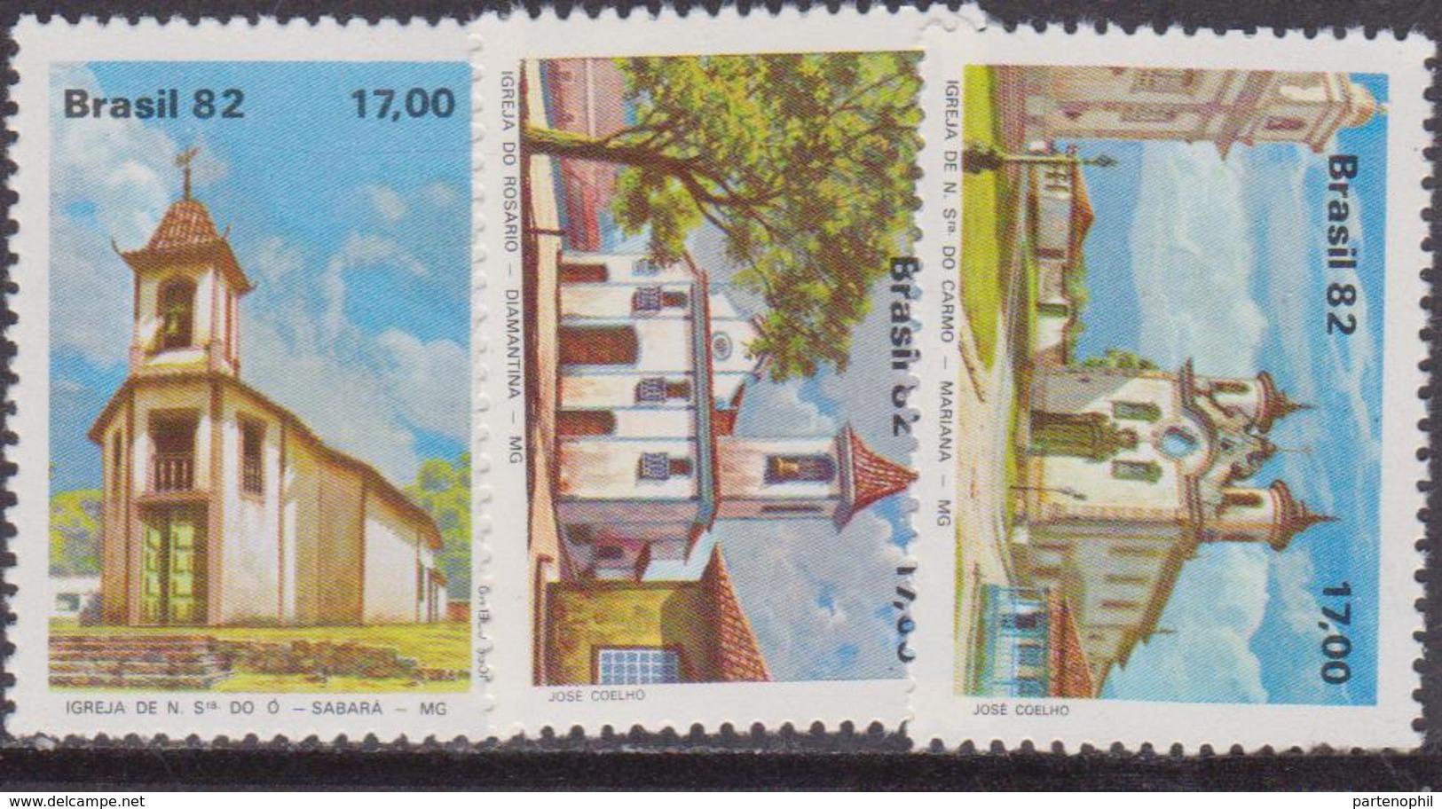 Brasile 1982 Chiese Churches Set MNH - Ungebraucht