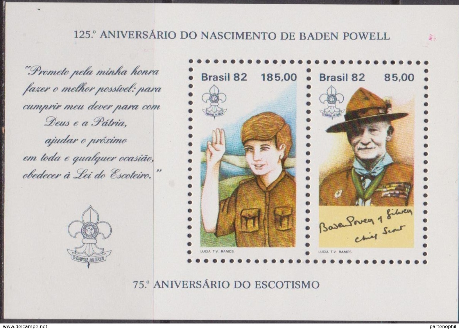 Brasile 1982 Scout Sheet Mnh - Nuovi