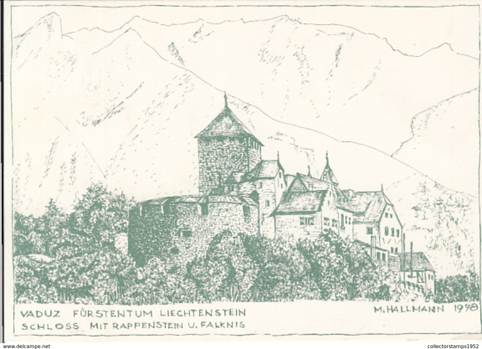 79509- VADUZ FORTRESS- ILLUSTRATION BY M. HALLMANN - Liechtenstein