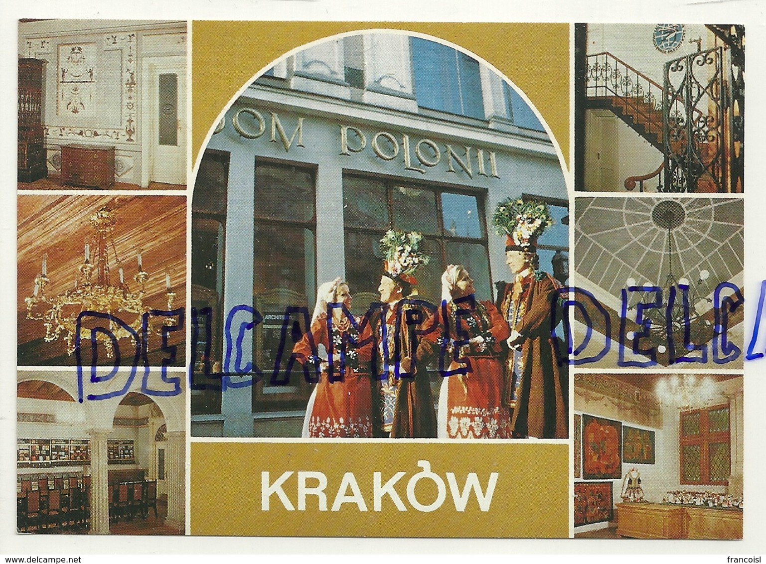 Pologne. Cracovie. Krakow. Carte Mosaïque. Hôtel Polonii. Costumes Folkloriques - Pologne