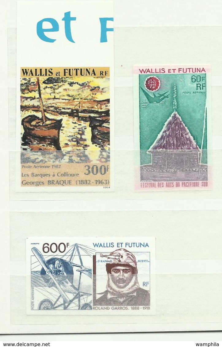 Wallis Et Futuna, Non Dentélé, Unperforated P.A. 42, 115, 160 Cote YT 80€ - Geschnittene, Druckproben Und Abarten