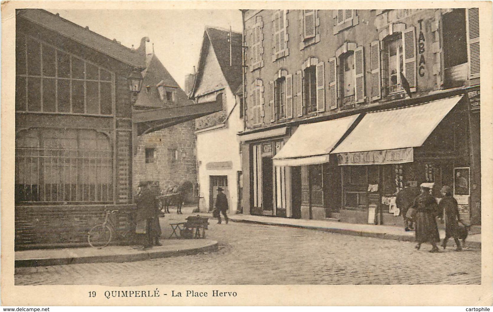 29 - QUIMPERLE - La Place Hervo - Tabac En 1930 - Quimperlé