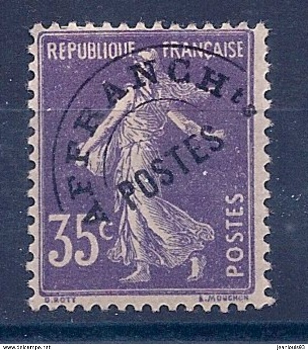 FRANCE  - PREO 62  35C VIOLET SEMEUSE CAMEE NEUF* AVEC GOMME COTE 110 EUR - 1893-1947