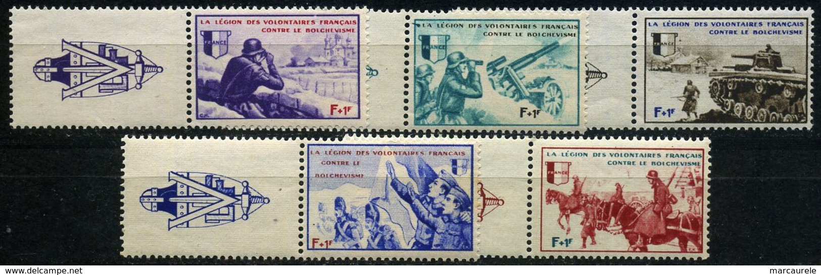 France Série Dite Borodino  Avec Vignettes Attenantes,  Complète  N** - War Stamps