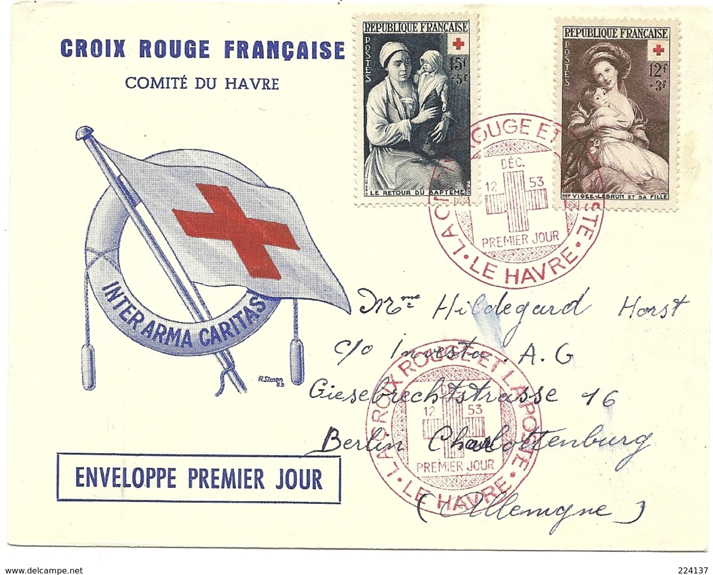 PREMIER JOUR CROIX ROUGE 1953 - 1950-1959