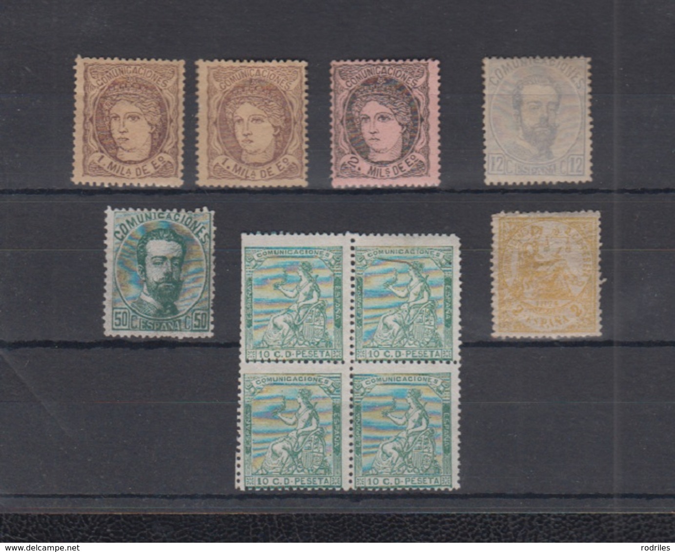 España, Conjunto De 6 Sellos Mas Bloque De Cuatro Periodo Clásico, Valor De Catalogo 145 Euros. - Unused Stamps