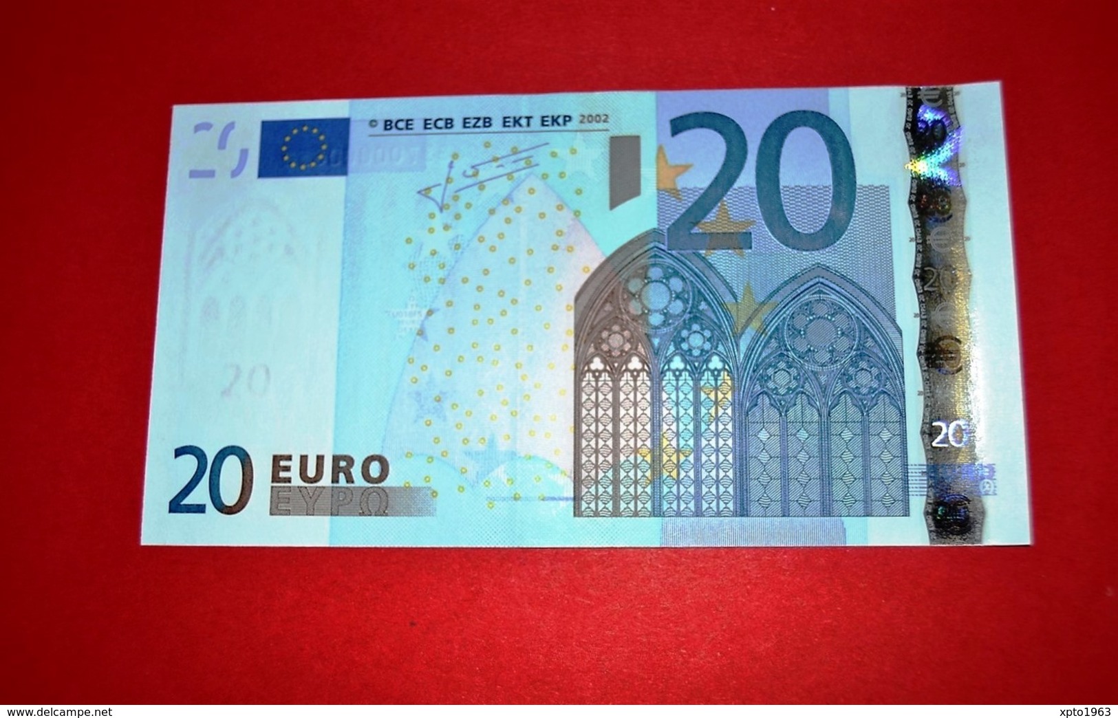 20 EURO PORTUGAL - U018F5 - NICE Serial Number - M83700000652 / Perfect UNC - 20 Euro