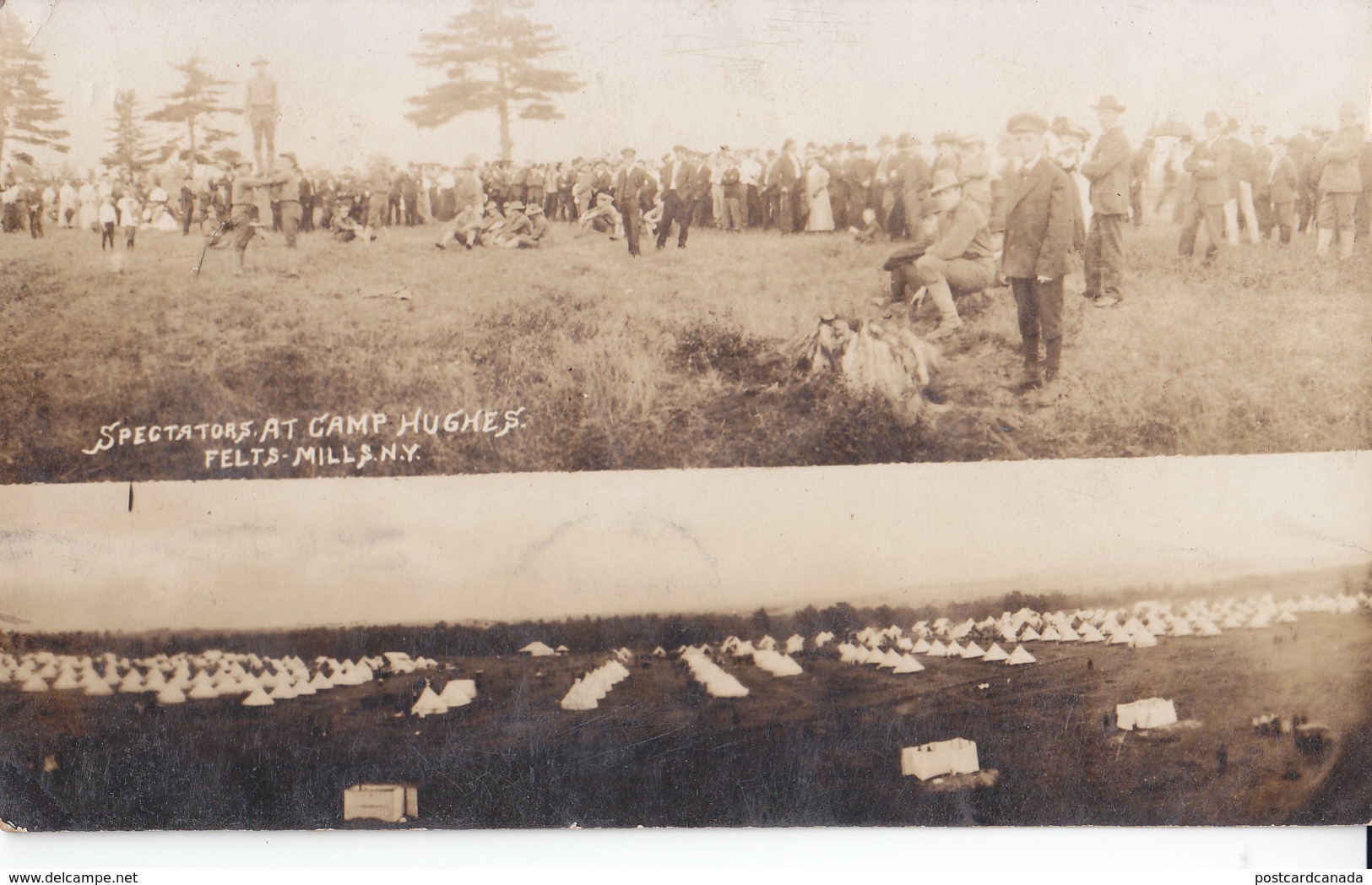 RPPC REAL PHOTO POSTCARD CAMP HUGHES FELT MILLS NY - Other & Unclassified