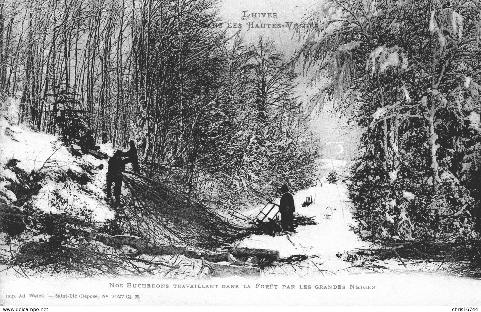 Nos Bûcherons Travaillant Dans La Forêt Par Les Grandes Neiges - Autres & Non Classés