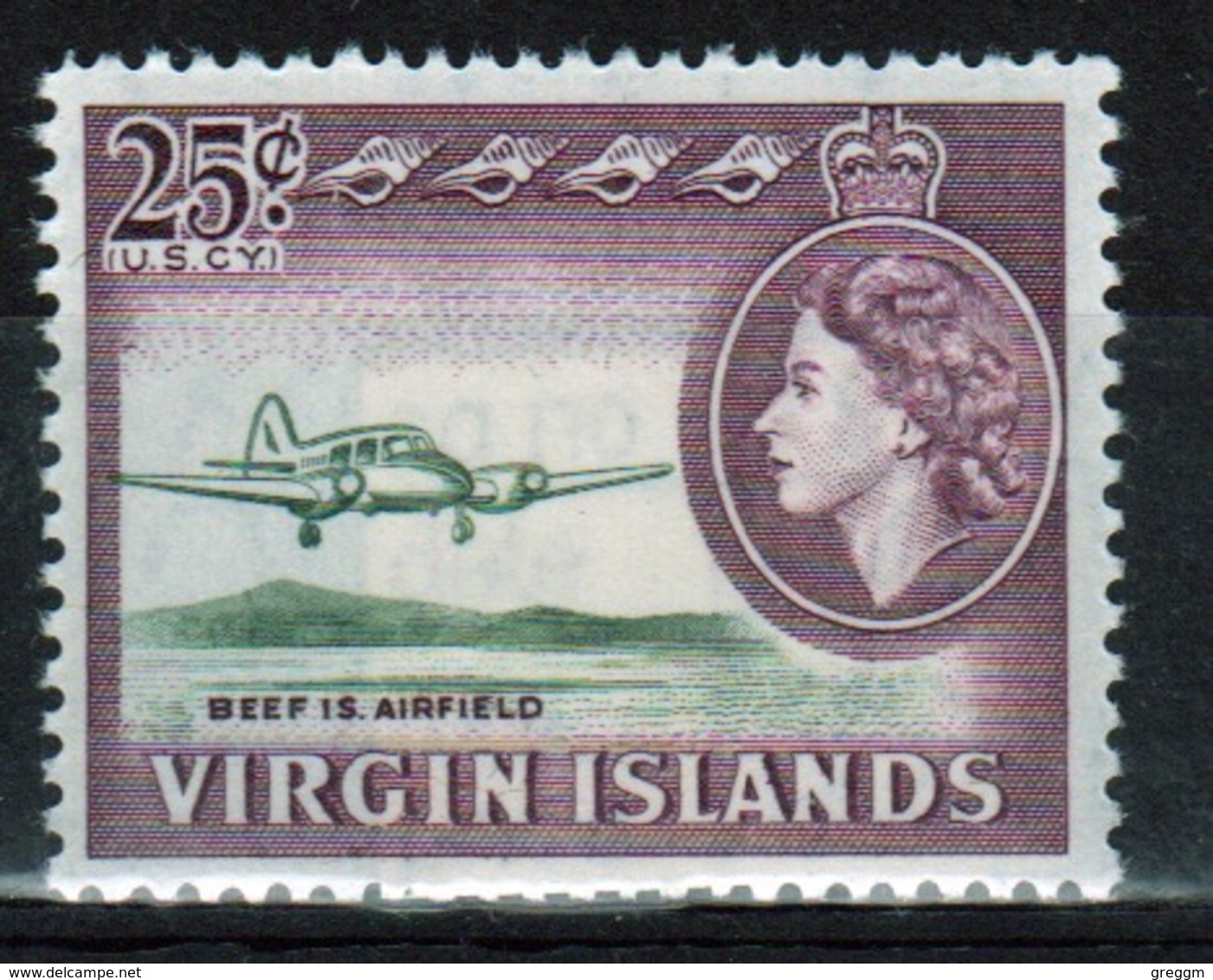 British Virgin Islands 1964 Queen Elizabeth Single 25 Cent Stamp From The Definitive Set. - British Virgin Islands