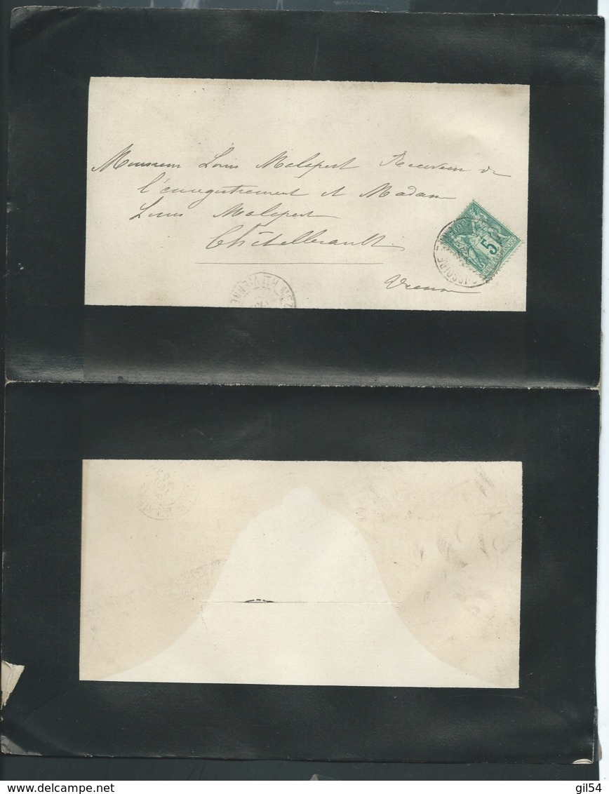 Les Granges ( 87 )  F.P. Décès De M François-Emmanuel Chaigneau Maire De Gajoubert Le 3/04/1899  - Mald 6608 - Obituary Notices