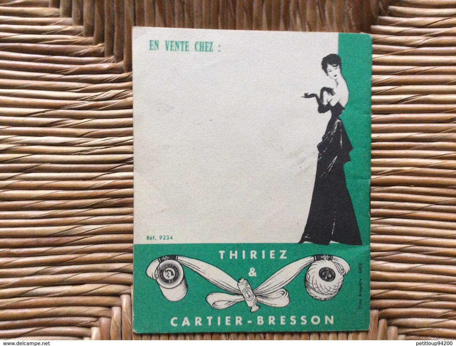 DOCUMENT COMMERCIAL CATALOGUE THIRIEZ & CARTIER-BRESSON  Points De Couture Et Broderies - Punto Croce