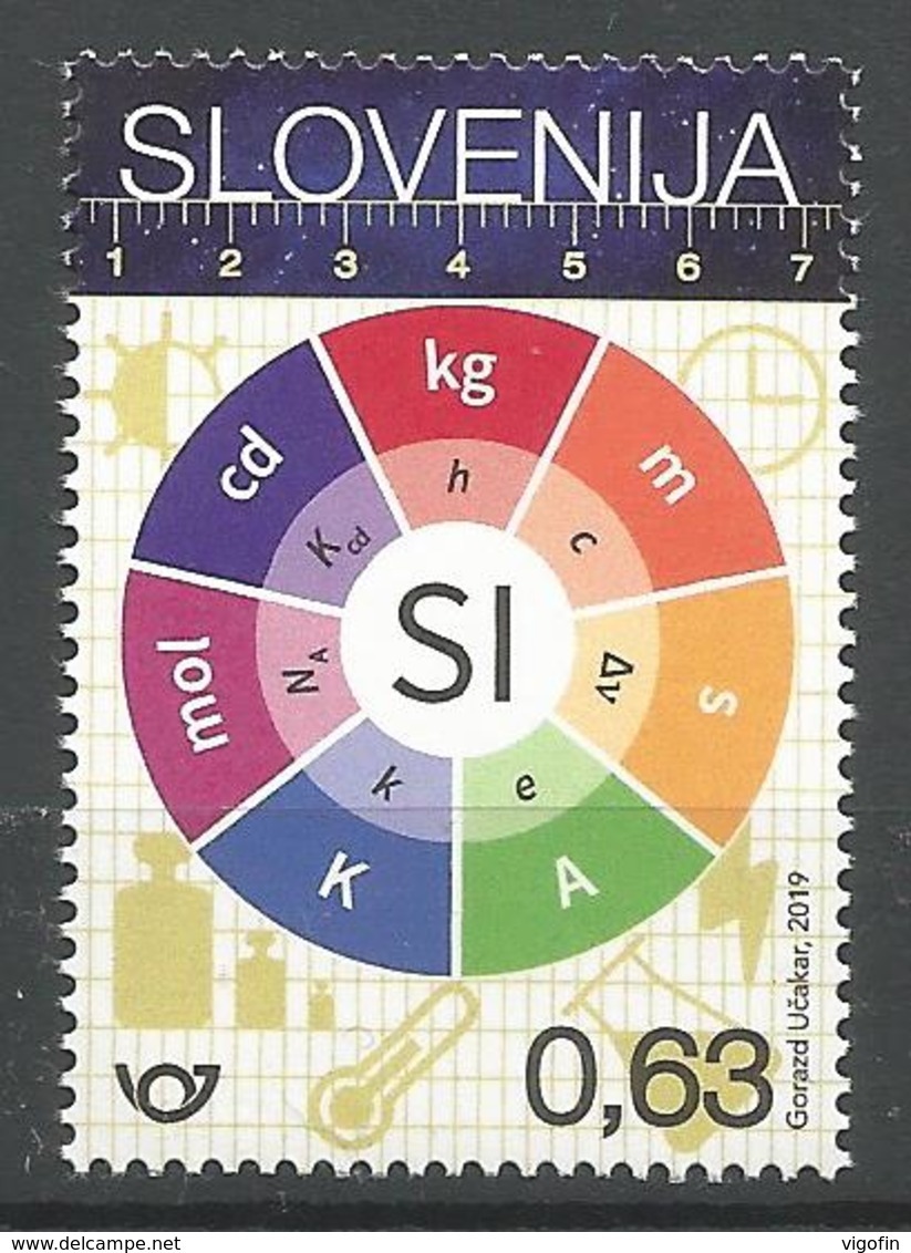 SI 2019-1359 Redefinition Of SI Base Units 1v, SLOVENIA, 1 X 1v, MNH - Slovénie