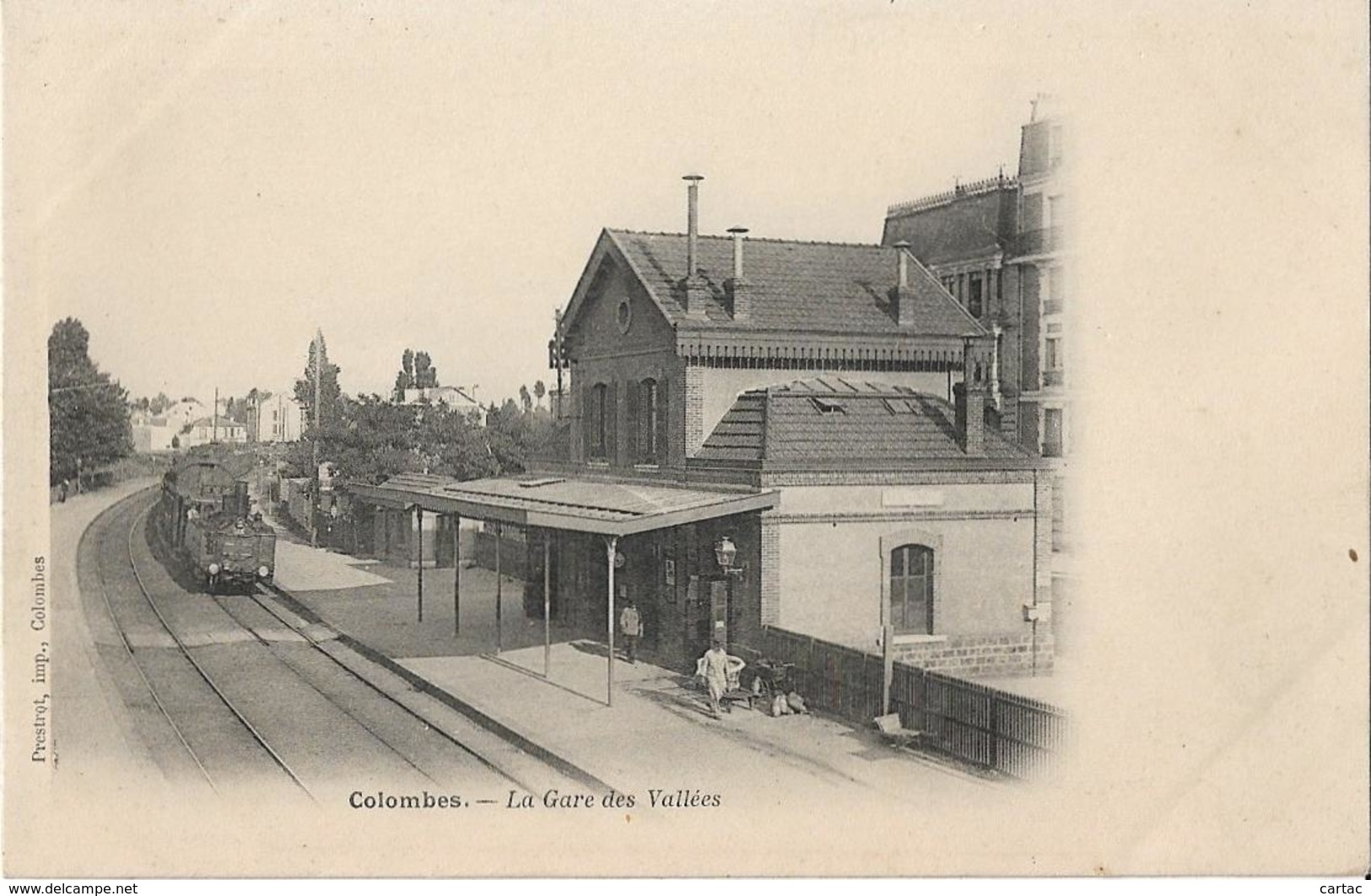 D92 - COLOMBES - LA GARE DES VALLEES - Train - Hommes - PRECURSEUR - Colombes