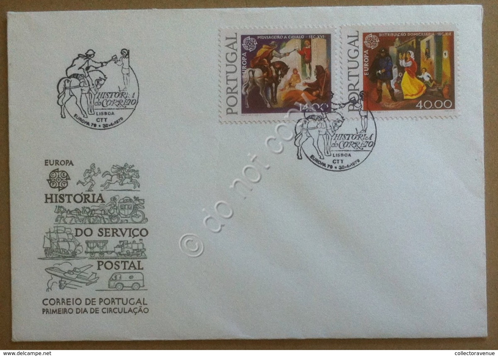 FDC Portogallo Portugal 1979 - Europa - Annullo Tematico Figurato - Zonder Classificatie