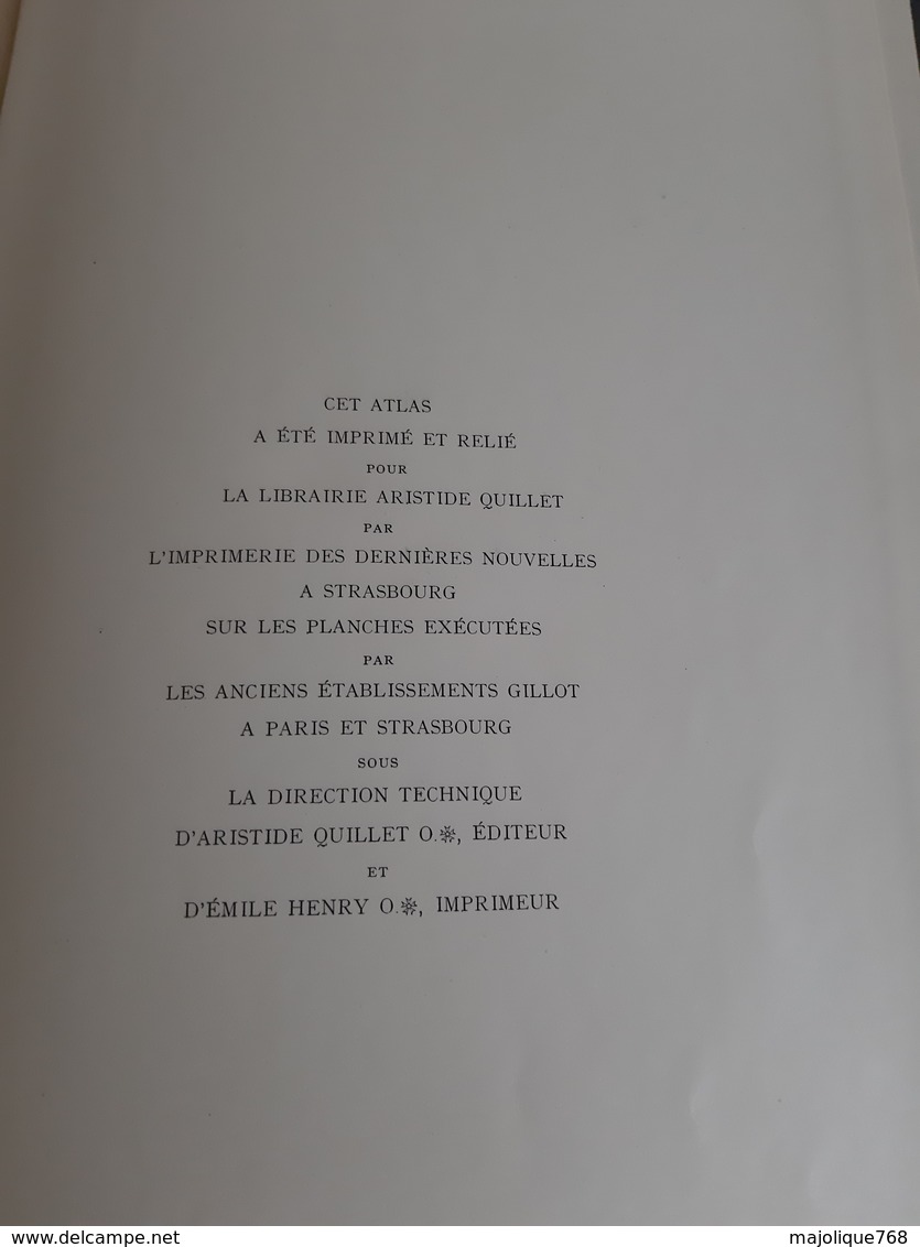 atlas universel Quillet - le monde français (France et colonies) - paris 1923 -