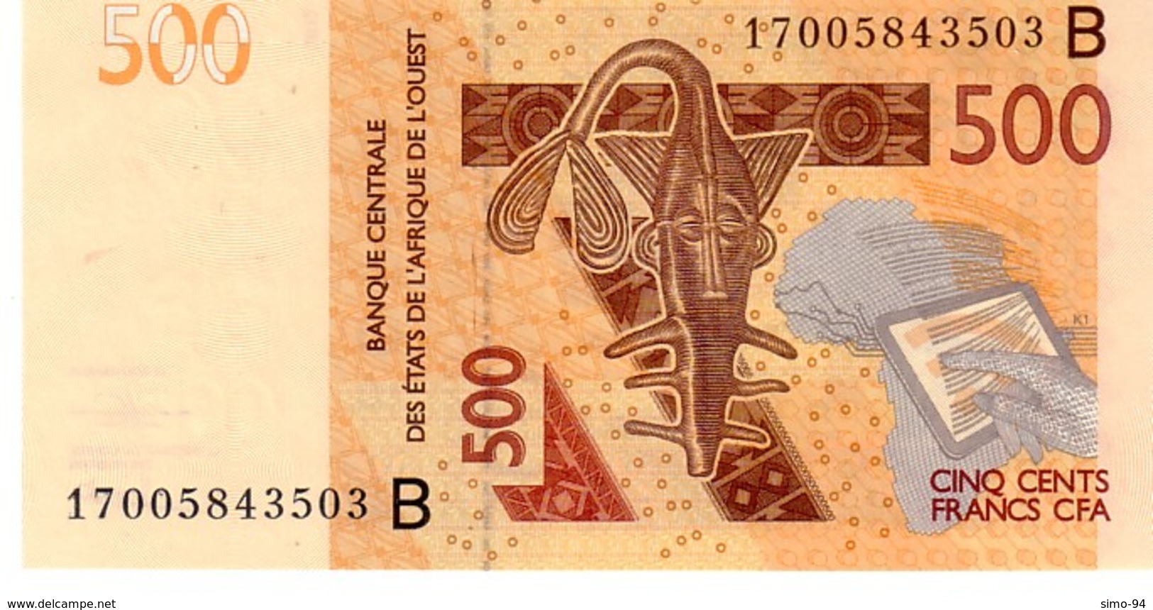 West African States Benin P.219b 500 Francs 2017 Unc - Benin